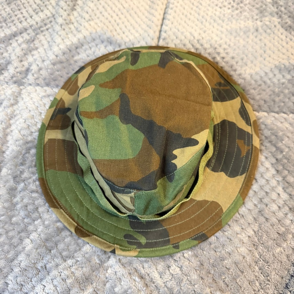 Propper Woodland Camo Boonie Hat Sun Hot Weather Military Tactical Size 7 3/4